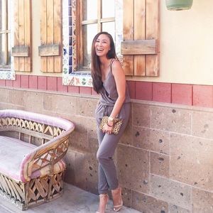 Gray Jumpsuit w tapered legs